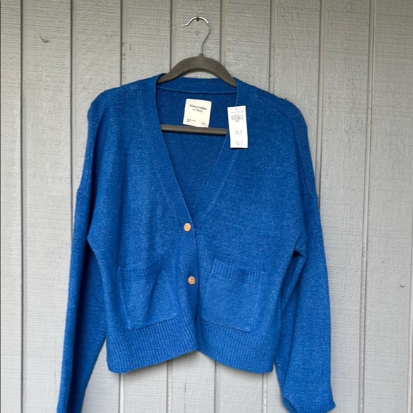 Abercrombie & Fitch NWT Blue Cardigan Sweater Small - Picture 1 of 6